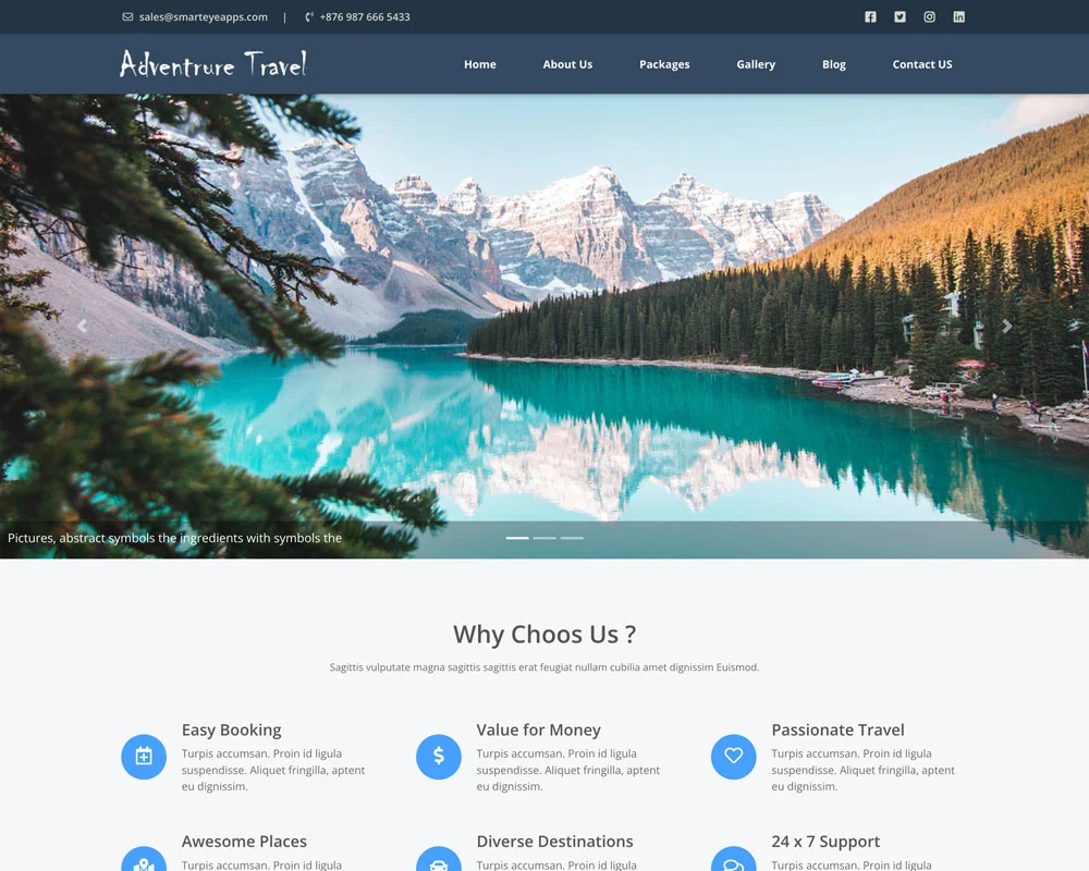 travel website templates free download bootstrap