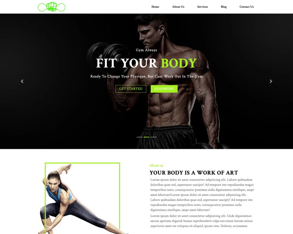 Free XHTML Website Template - Sports & Fitness Design Resource